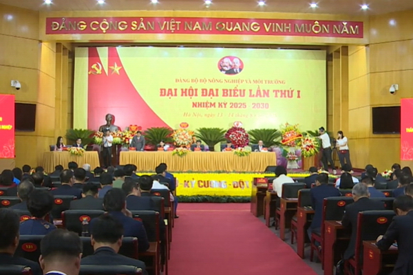 Đại hội Đảng bộ Bộ Nông nghiệp và Môi trường lần thứ I, nhiệm kỳ 2025 - 2030: Đoàn kết - Dân chủ - Kỷ cương - Đột phá - Phát triển