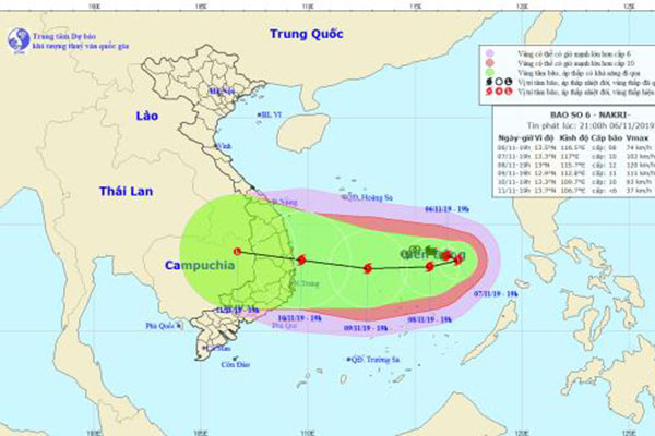 Cập nhật tin bão khẩn cấp, tiếp tục mạnh thêm hướng vào vùng biển các tỉnh Quảng Ngãi đến Bình Thuận