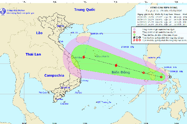 Công điện khẩn ứng phó áp thấp nhiệt đới trên Biển Đông
