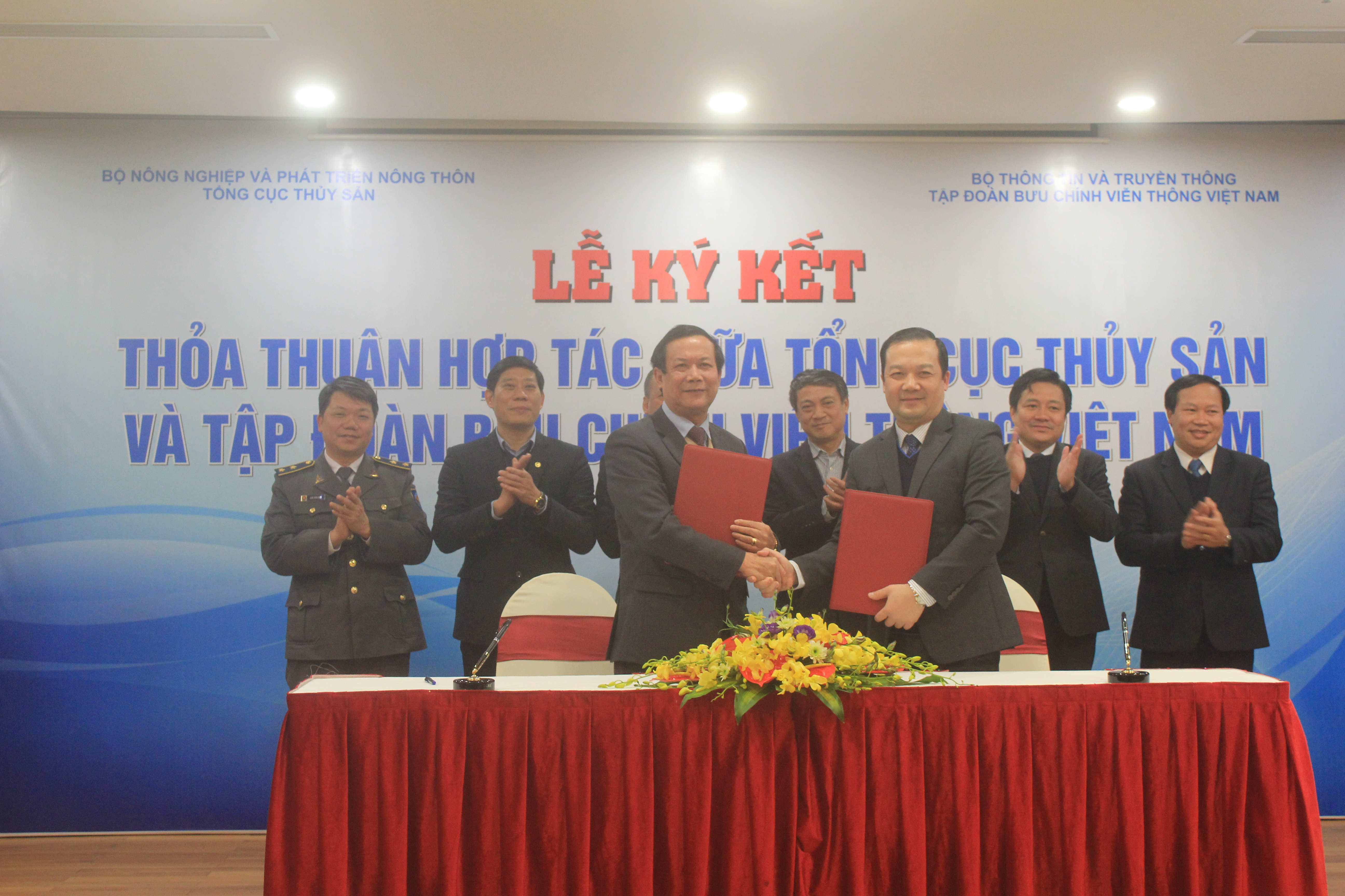 Signing ceremony of cooperation agreement between Directorate of Fisheries (D-Fish) and Vietnam Posts and Telecommunications (VNPT) Group
